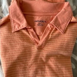 Untuckit Short Sleeve Orange Size S Polo